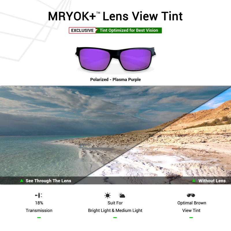 Mryok+ Polarized Replacement Lenses for Oakley Holbrook OO9102 - Plasma Purple - Image 4